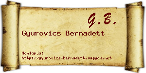 Gyurovics Bernadett névjegykártya