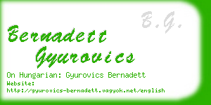 bernadett gyurovics business card